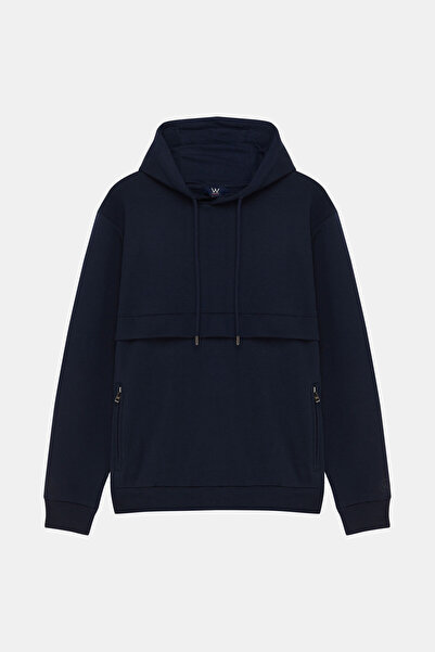 W Collection KOYU LACİVERT KAPUŞONLU SWEATSHIRT