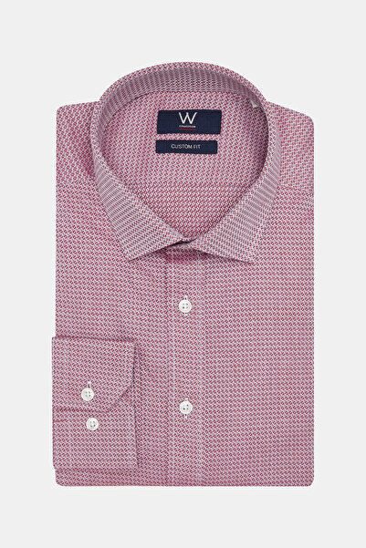 W Collection BORDO DESENLİ GÖMLEK