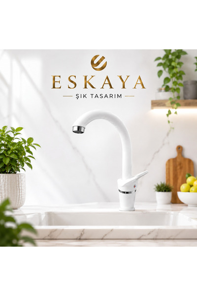 ESHOME Mix Kuğu Hot and Cold Dual Water Inlet Kitchen and Sink Faucet Mixer
