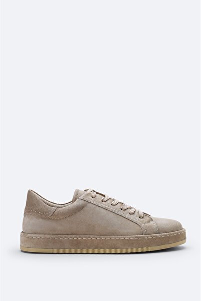 Avva Men's Beige 100% Suede Leather Casual Shoes A61Y8008