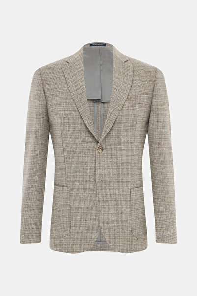 W Collection GRİ DÜĞMELİ YÜN/KAŞMİR CEKET