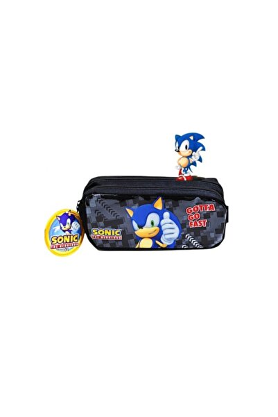WİGGLE Sonic The Hedgehog Pencil Bag Double Compartment Pen Holder