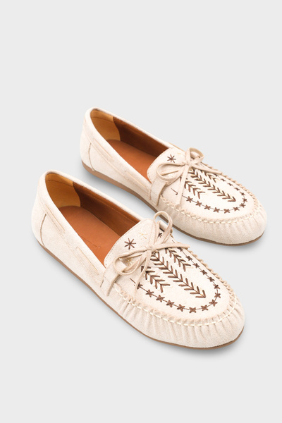 Capone Outfitters Lisabeth Red Leather Pack Embroidered Soft Women's Loafers ...