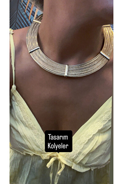 gozdeasutayaccessory Choker Necklace Gold