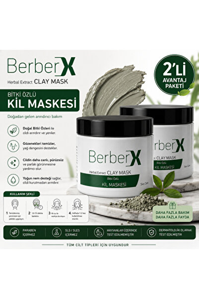 Dr. Rena Dermo 2 Pieces 650ml Berberx Plant Clay Mask