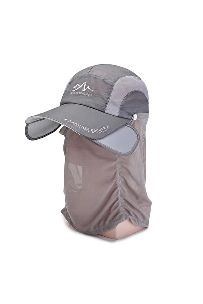 Choice grey 360° Portable Fishing Sun Hat, Outdoor Cycling and Hiking Sun Pro...
