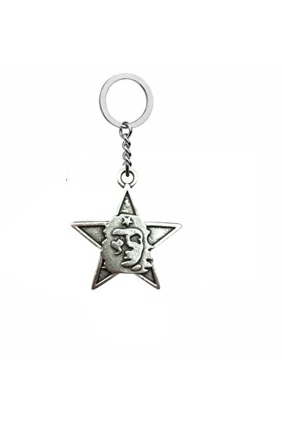 Herşey Nota Unisex Keychain with Starry Che Guevara Figure – Icon of Freedom,...