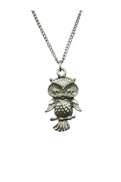 Herşey Nota Unisex Necklace with Embroidered Owl Figure – Elegant, Meaningful...