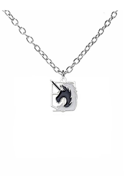 Herşey Nota Attack on Titan Unicorn Symbol Necklace – Unisex Anime Jewelry wi...