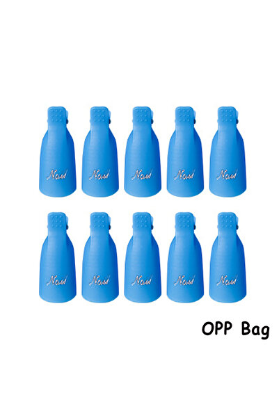 Choice Blue 10 Pcs/Bag Colorful Acrylic Nail Art Soak Off Cap Clips Nails Cle...