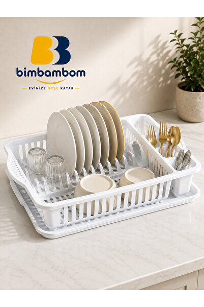 bimbambom Plastik Bulaşık Sepeti, Tek Katlı Tabaklık