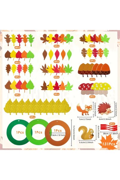 Choice GNJ-1set 131pcs Fall Wreath Craft Kit, Autumn Crafts Set, Thanksgiving...