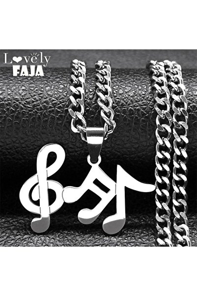 Herşey Nota Nota Left Key Necklace