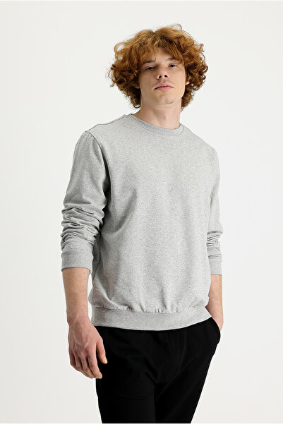 Kiğılı Crew Neck Regular Fit Transitional 2 Thread Cotton Sweatshirt