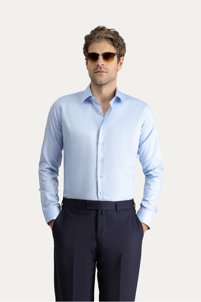Kiğılı Long Sleeve Slim Fit Slim Fit Non Iron Classic Cotton Shirt
