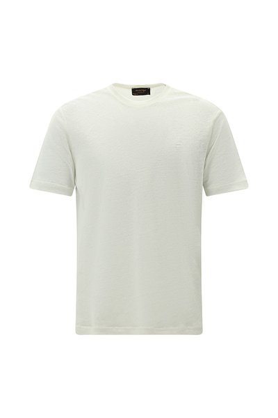 Abdullah Kiğılı guler rotund Regular Fit Brodat in tricou