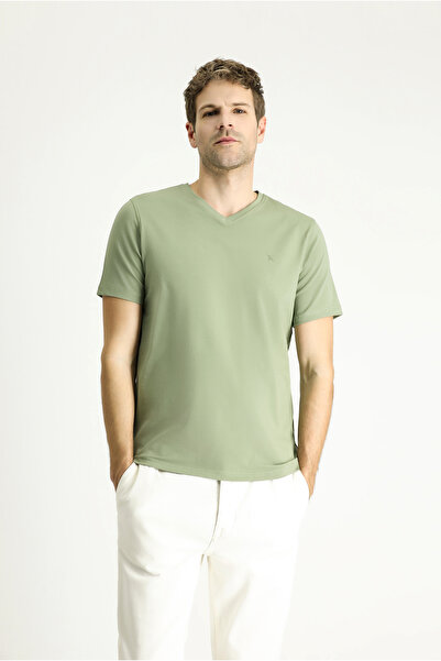 Kiğılı Tričko Slim Fit s výstrihom do V, priliehavého strihu, z bavlny, zákla...