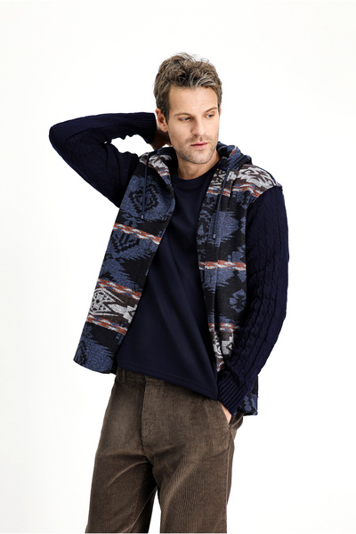 Kiğılı Hooded Long Sleeve Oversize Patterned Shacket Lumberjack Cotton Shirt ...
