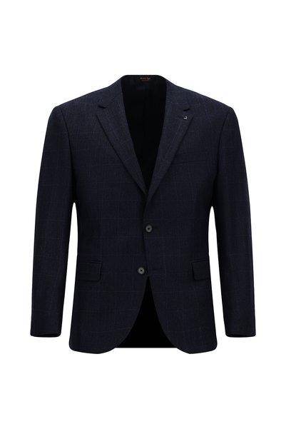 Abdullah Kiğılı 6 Drop Regular Fit Standard Cut Classic Plaid Wool Pack Jacket