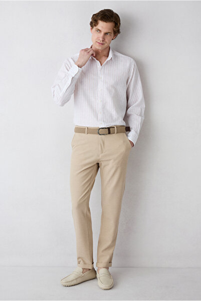 Kiğılı Regular Straight Fit Side Pocket Lycra Stretch Canvas / Chino Trousers