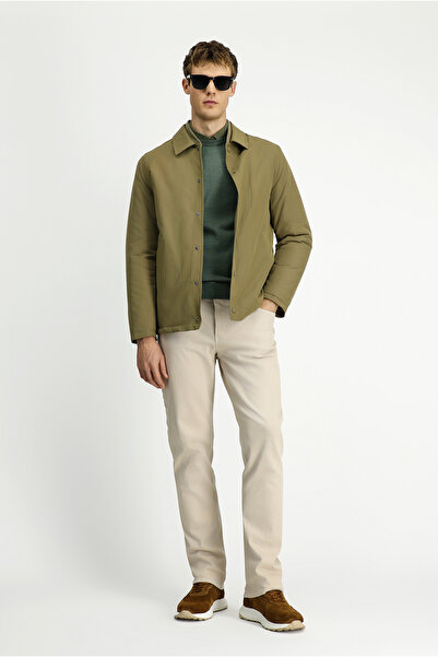 Kiğılı Regular Fit Baby Collar Snap Fastener Coat