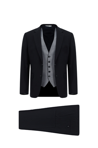 Kiğılı 7 Drop Super Slim Fit Eksra Dar Kesim Vest Set Suit