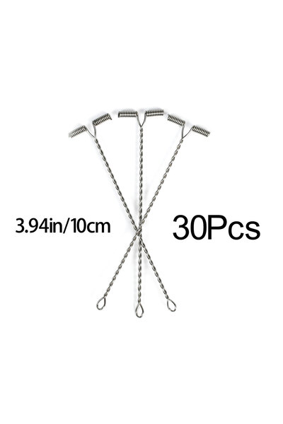 Choice 10cm 30Pcs Hanging Ring T-Shaped Anti-Tangle Stainless Steel Bracket F...