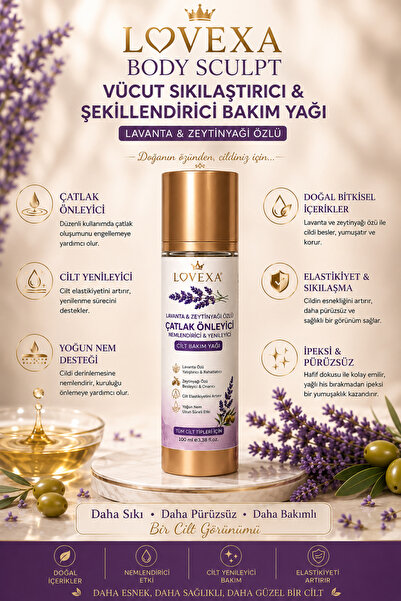 LOVEXA BODY SCULPT LAVANTA&ZEYTİNYAĞI ÖZLÜ MASAJ YAĞI