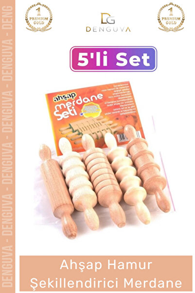 Denguva # Rolling Pin Beech Wood Wooden Natural Educational Play Dough Shaper...