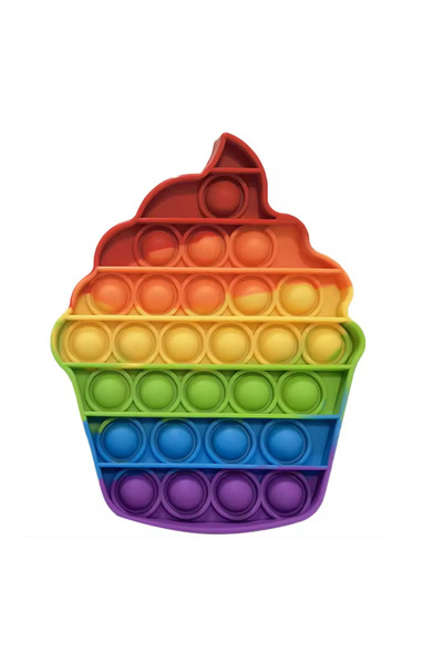 Choice6 Bandai 01 Silicone Ice Cream Pop It Fidget Toy, Rainbow Push Bubble S...