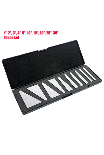 ETOPOO 10pcs set 10Pcs 1-30 Degree Precision Ground Durable Angle Block Set 2...