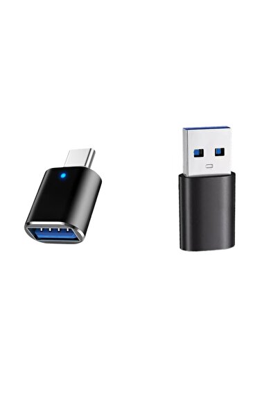 Choice black 2pcs USB OTG Data Transfer Adapter Type C Female to USB Male Con...