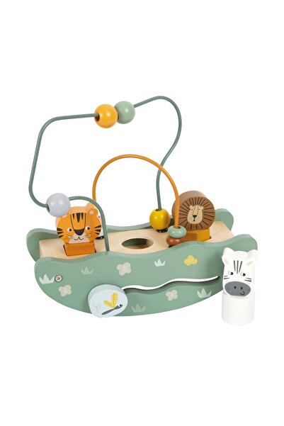 Small Foot Labirint cu bile „Safari” cu leagăn – Jucărie multifuncțională din...