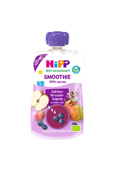 Hipp *HiPP APPLE PEAR SMOOTHIE WITH BLUEBERRIES 120ML (HPISSMMEREPA120)