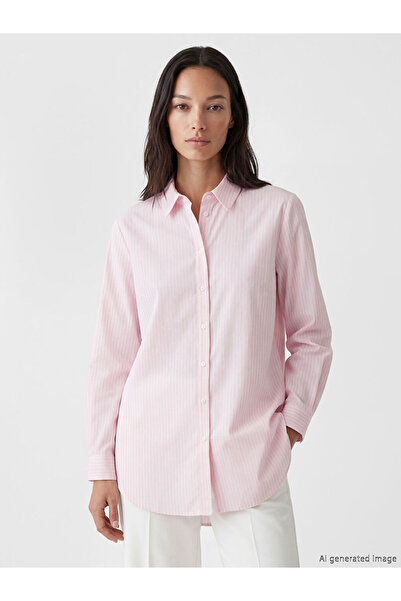 LC Waikiki Pink Striped Women's Shirt Tunic