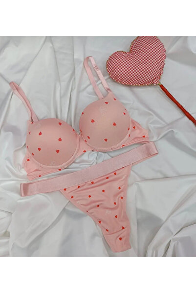 Ay Women's Heart Patterned Laundry Set