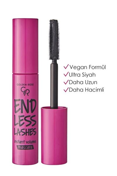 Golden Rose Endless Lashes Mascara - Black - Hacim ve Uzunluk Veren Maskara