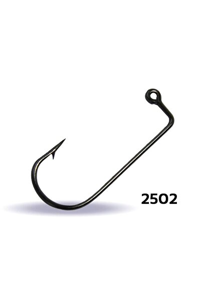 YOUVELLA 2502 Jig Head İğnesi Delikli Uzun 100lü Kutu Black Nikel Standart - 1-0