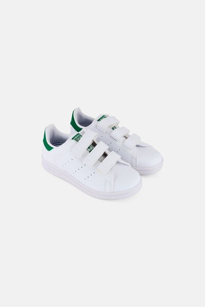 adidas Kids Boy Stan Smith CF Velcro Closure Outdoor Shoes, White