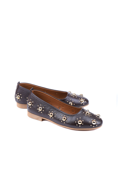 stato Γυναικείες μπαλαρίνες από γνήσιο δέρμα με λεπτομέρεια από πέτρα Castel,...