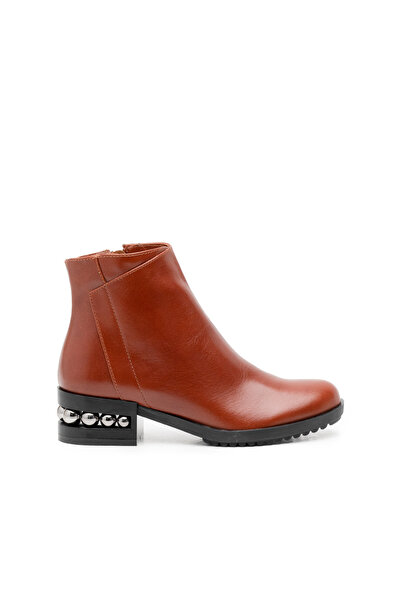 UrbanShoes Botine dama din piele naturala, Leofex - 294 Cognac box