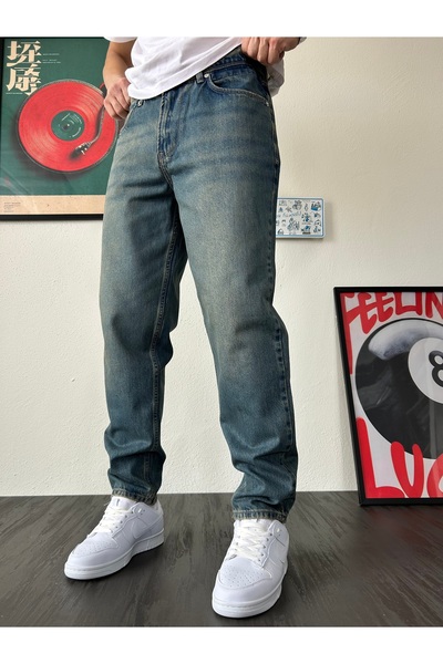 XPUPPET Eskitme Yeşil Boyfriend Jean K-14