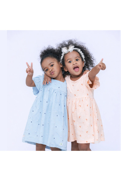 luay 100% Organic Cotton Baby Frock, with Frills, Cute and Trendy Summer Dres...