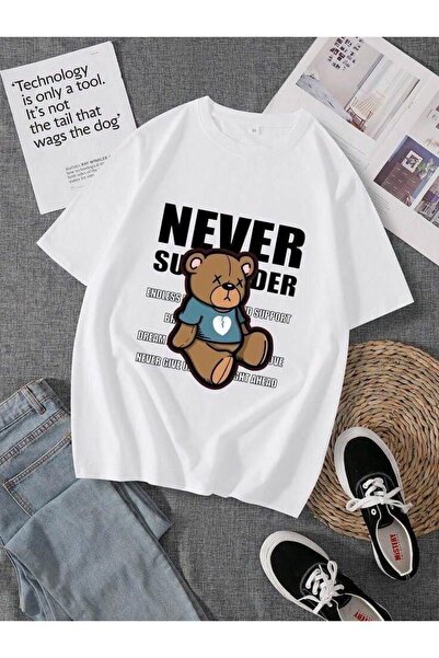 EFFRENATU Custom Printed Oversize Cotton Crew Neck T-Shirt Tshirt
