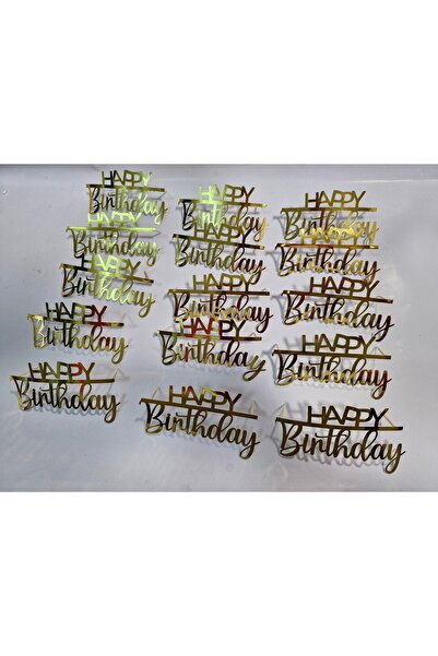 Decoratiuni Gabriela Set 15buc Toppere frontale Happy Birthday