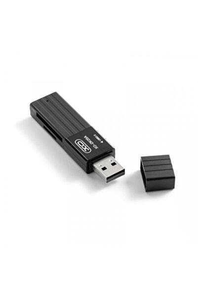 XO Design USB четец за карти DK05A, SD - microSD, Черен