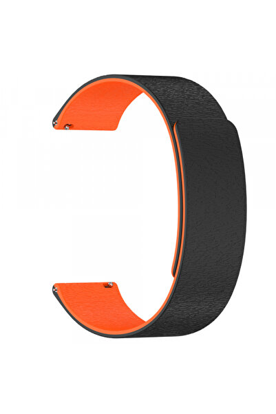 Techsuit Curea W074 pentru Samsung Galaxy Watch Series, 20MM, Negru Portocaliu
