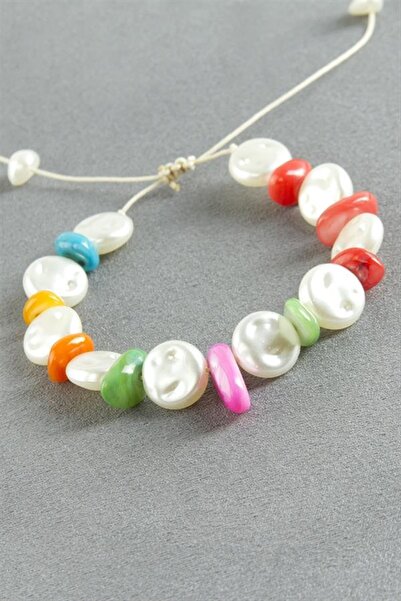 Generic Brand Broken Natural Stone Pearl Bracelet - White