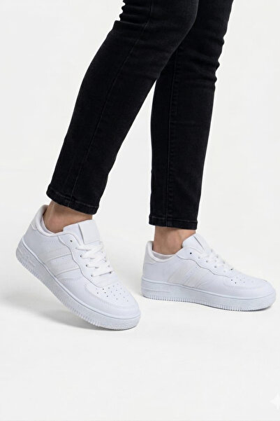 Nubbock Jerry Sade White Unisex Air Sole Daily Lace-Up Sports Shoes Nk4206