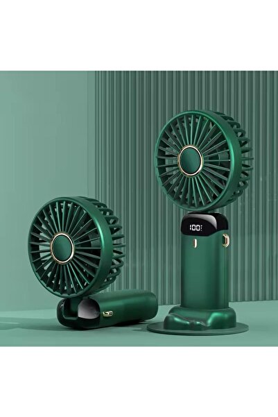 MASLİNG Mini Klima 5 Kademeli Şarjlı Taşınabilir Dijital Led Göstergeli El Fanı Vantilatör Masa fanı Fan